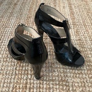 Michael Kors Berkley Zipper Heels in Black